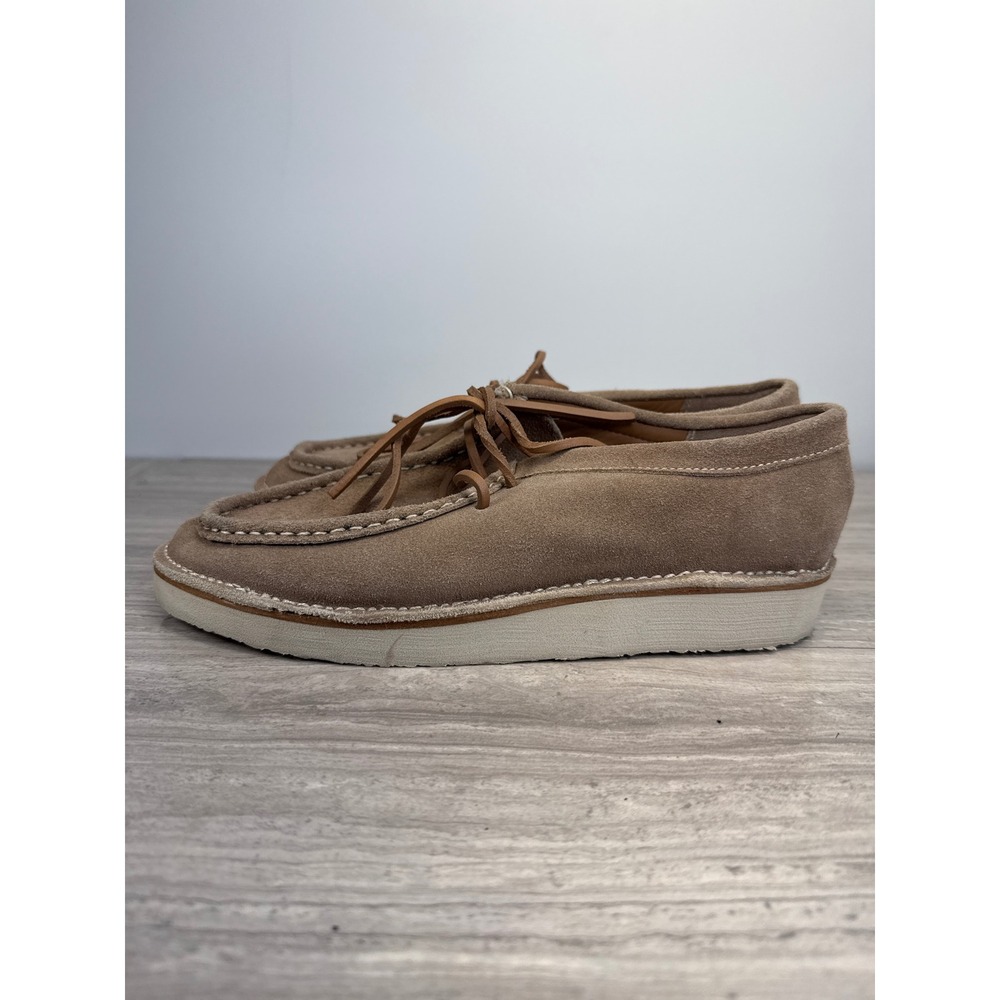 Beek Towhee Booties Stone Suede Leather Lace Up Womens 9 Boho Minimalist Neutral - Picture 5 of 9